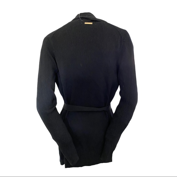 MICHAEL Michael Kors Black Ribbed Open Cardigan M - Picture 3 of 5